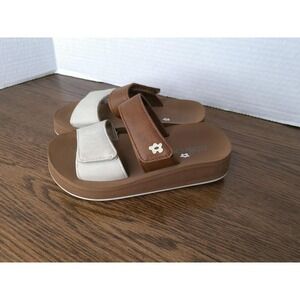 Cobian kids Dana Rise Platform Slide Sandals - Tan